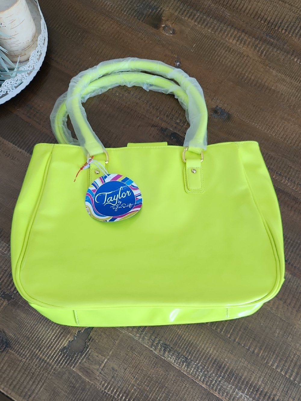 Taylor Swift Neon Chartreuse Tote Bag